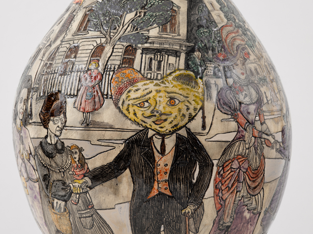 Grayson Perry, Alan Measles and Claire meet Shirley Smith and The Honourable Millicent Wallace, 2024 (detail) © Grayson Perry. Courtesy the artist and Victoria Miro