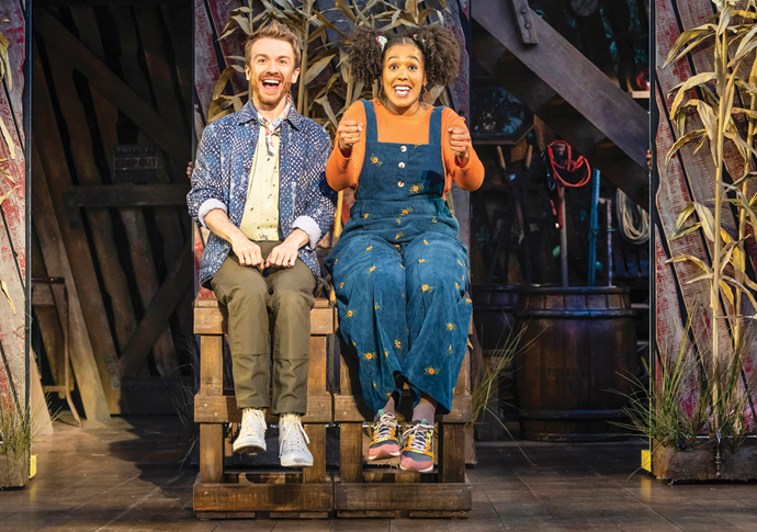 Review: Shucked, Open-Air Theatre, Regent’s Park Steven Webb and Monique Ashe-Palmer in Shucked photo Pamela Raith