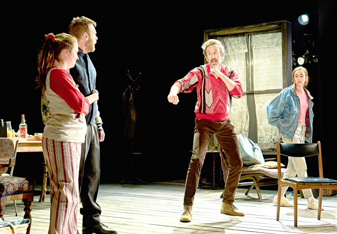 The Brightening Air_Rosie Sheehy (Billie), Brian Gleeson (Stephen), Chris O'Dowd (Dermot) and Aisling Kearns (Freya)_Photo by Manuel Harlan