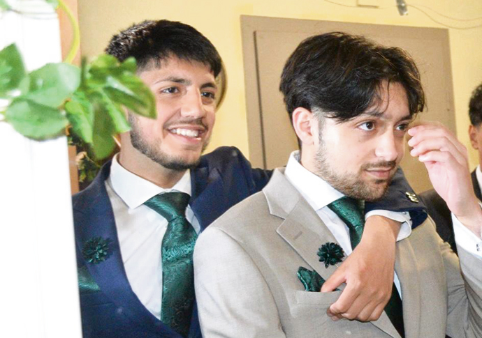 Abdul-Latif Pouget with brother Badruddin right