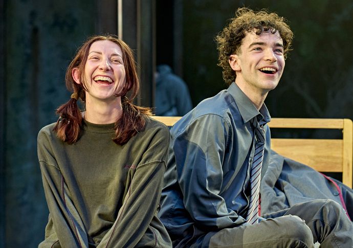 Chanel Waddock (Lynette) and Noah Valentine (Callum) in Noughts & Crosses (c) Manuel Harlan (80)