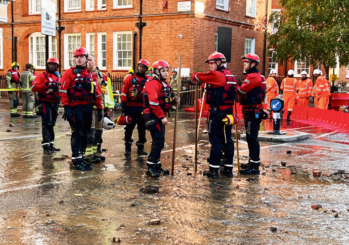 Mains burst forces flats rescue flood photographer Simon Lamrock 1