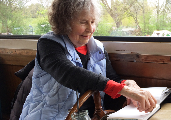 ‘Joan was lively, adventurous, feisty and rebellious’ Joan Hodes drawing