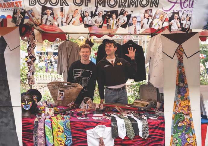 Role up! Role up! Fancy grabbing the ultimate theatre souvenir? The Book of Mormon photo Bonnie Britain