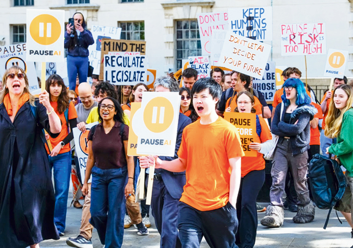 Extinction fear boost for Pause AI ai protest